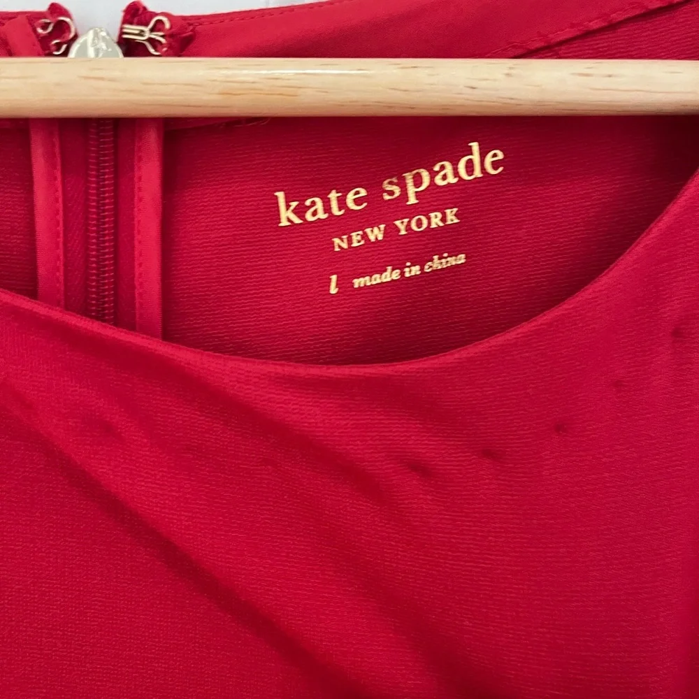 Kate Spade Red 3/4 Sleeve Dress - Picture 2 of 6